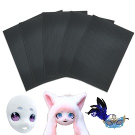 Fursuit Eye Mesh, Printable PVC Plastic Eye Mesh Sheet for Mask 11.81 x 7.87 inches Waterproof Mesh Sheets for Fursuits, Furry Costume Roleplay, Props, Craft Making - 5 Sheets Black