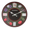 Hometime Glass Wall Clock - Poker 30cm (W7566) by Hometime