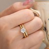 SHELOVES Yellow Gold Plated Sterling Silver Engagement Ring Sets Solitaire