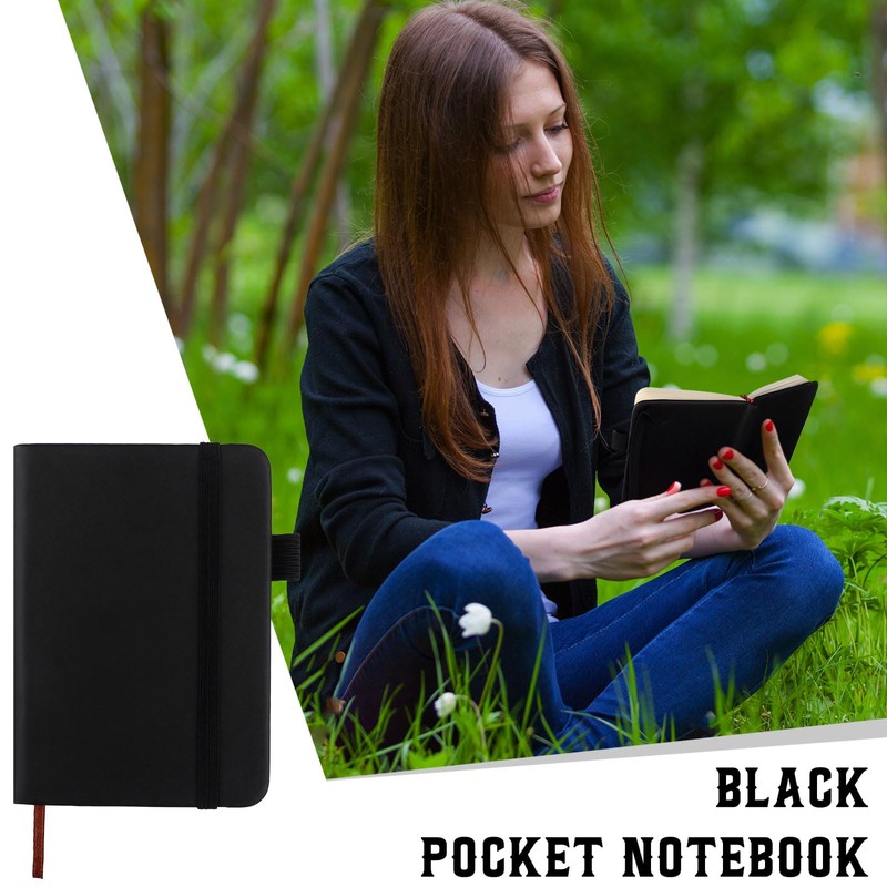 BANBAN 4 Pcs Leather Pocket Notebook A7 Note Book Pocket