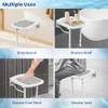 Asiento de ducha plegable montado en la pared