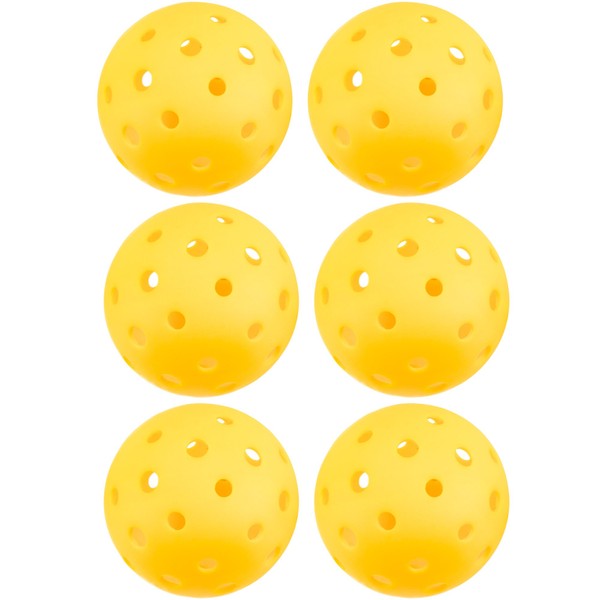 Yellow Pickleballs, Bulk Set of 75mm Official Size Balls (40 Hole Pattern) – Two Piece Construction for Accuracy & Balanced Flight - Outdoor Game, Practice, Training Polymer Balls for Standard Paddles