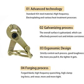 3 Ton Self-Tightening Scissor Clamp Serrated Jaw Puller - Auto Body Frame Repair Tool for Car Collision Panel & Sheet Metal Dent Pulling