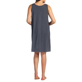 Fishers Finery Women's EcoFabric Sleeveless Nightgown; Tagless - NEW FABRIC (Hthr Gry, M) Heathered Gray