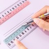 BOJIDO Plastic Ruler, 5.9 inches (15 cm), Shatter Proof, Easy-to-Read