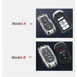 Heavy Metal Key Fob Cover Case Protector for Honda Key Fob Cover with Keychain,Stylish and Durable Protection Key Case Compatible with Civic CR-V Accord HR-V Pilot Odyssey Key shell Accessories