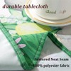 Easter Rectangle Tablecloth, Spring Floral and Bunny Table Cloths Dust-Proof