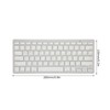 Wireless Keyboard Mini 78 Keys Ultra Thin Portable White Computer