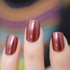 CoolNail Red Wine False Nails Tips Solid Color Square Full