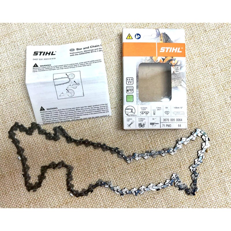 For STIHL STIHL 3670 005 0064 SAW CHAIN 71PM3 64