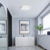 LVL LED Ceiling Light 18W, Round Flush Mount with Marble