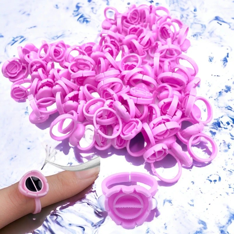 500 Anillos Para Abanico Corazon Pegamento Pestaas A Elegir