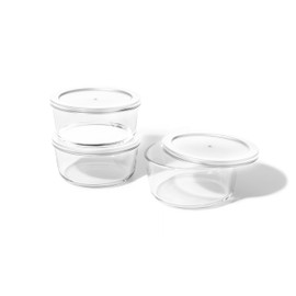 DURA LIVING 6-Piece Glass Food Storage Containers Set (3 Containers + 3 BPA-Free Lids) | 4-Cup, Leakproof | Microwave, Freezer, Oven & Dishwasher Safe | Ideal for Meal Prep & Pantry Organization