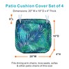 NettyPro Outdoor Cushion Cover Waterproof Patio Chair Seat Cushion Slip