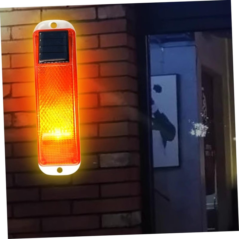 BUGUUYO Solar Warning Light Solar Caution Lamp for Garden and