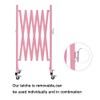 TRUNK Industrial Expandable Metal Barricade, 8 Feet, Pale Pink, Portable
