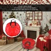 Christmas Wreath Storage Bag PE Woven Fabric Dustproof Round Red