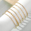 Gold Bracelets for Women Waterproof Dainty Bangle Cuff Bracelets Set