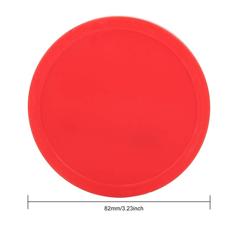 4PCS Air Hockey Pucks, Red Plastic Hockey Pucks Replacement Accessories