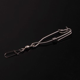 Long Line Fishing Snap Clips Double Snap Swivels Fishing Saltwater Stainless Steel Tuna Clip with Crane Swivels Duo Lock Fishing Snaps Long Line Clips Clasp Swivel Connector 5PCS
