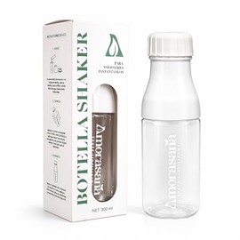 Botella Shaker para Smoothies, 300 ml - Vaso Mezclador Portátil con Filtro Integrado y Tapa de Rosca - Ideal para Fruta Liofilizada y Bebidas Instantáneas