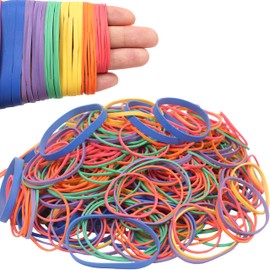 Rubber Bands Assorted Size Multicolor Net Weight 190grams Rubber Band for School Home Office Supplies 60 * 1.5mm,76 * 1.5mm,80 * 1.5mm,76 * 3mm,80 * 3mm,90 * 6mm