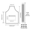 MIKI WELL PU Leather Waterproof Aprons Cross-Back Adjustable With Pockets
