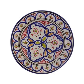 Ceramic Plates Moroccan Handmade Appetizer Tapas Serving Decorative 10 inches Round