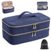 ELCUPA Double-layer Hair Tools Travel Case with Black Hair Dryer