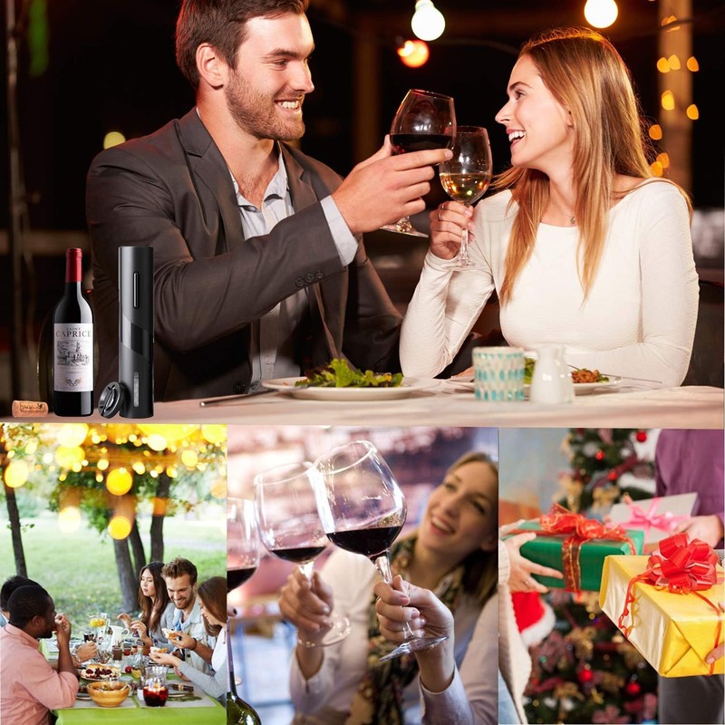 MAGDEN Electric Wine Opener, Gift Set, Black