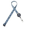 Retractable Badge Reel & Lanyard Safety Feature Geometric Decorative Pattern