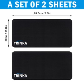 2PCS Peloton Exercise Bike Mat for Carpet & Hardwood Floors, Non-Slip Mat Compatible with Stationary Spin Bike, Concept 2 Rowing Machine, Workout Mat for Bike Trainer