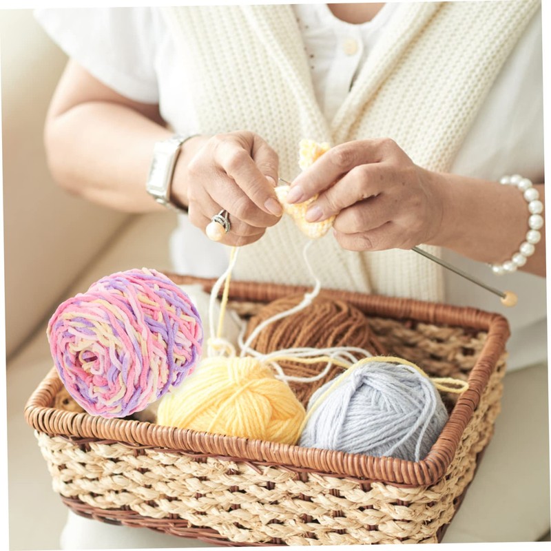 Tofficu 1Roll Multi Function Chunky Knitting Yarn Portable DIY Crochet