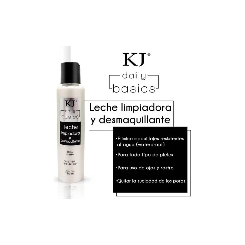 Leche Limpiadora Y Desmaquillante Facial Kj Daily Basics