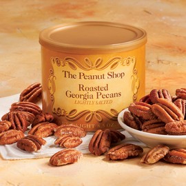 The Peanut Shop of Williamsburg Roasted Georgia Pecans, Lightly Salted, Tin, 8.5 Ounce