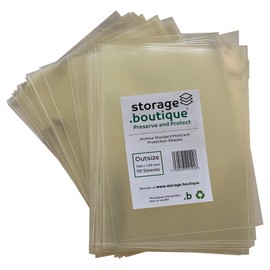 Storage.boutique Postcard Protection Sleeves, Acid Free & Archive Standard, Outsize 186 x 139 mm, 50