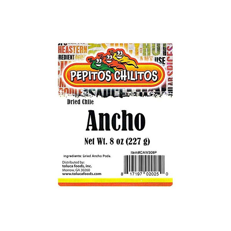 PEPITOS CHILITOS / Chile Ancho 8 oz. stand up bag