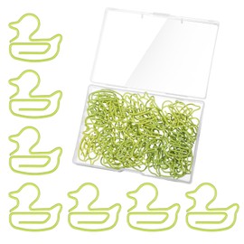 60 PCS Yellow Duck Paper Clips Cute Duck Paper Clips Cute Yellow Ducks Bookmarks Small Ducks Shaped Papers Clip Fun Papers Clip Animal Paperclips Fun Office Supplies for Student Teacher School