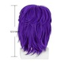 incohair Short Purple Wig for Men Natural Wavy Synthetic Heat