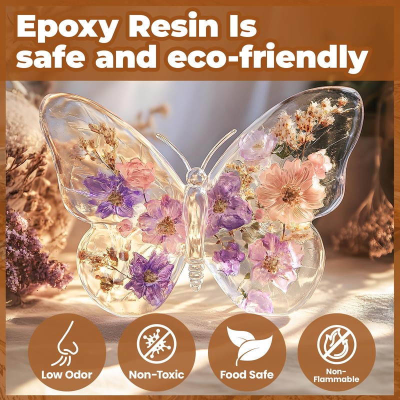 LEEYA RESIN Epoxy Resin Kit with Pumps 1 Gallon, Table