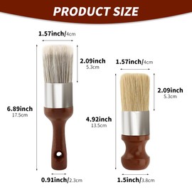 2 Pcs Salve Brush for Furniture,Leather & Wood Furniture Salve Brush Wa-x Brushing Tool with Comfortable Handle & Soft Bristles for Furniture Car Seats Jackets Shoes Cleaning Maintenance