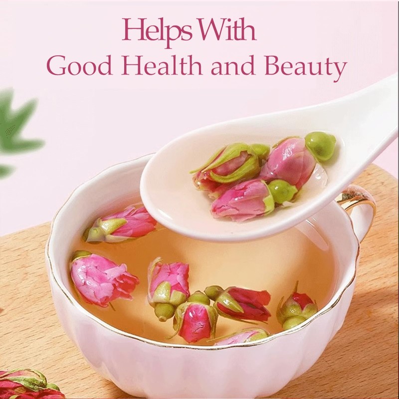 MQUPIN Rose Bud Tea Dried Red Rose Petal Flower Edible