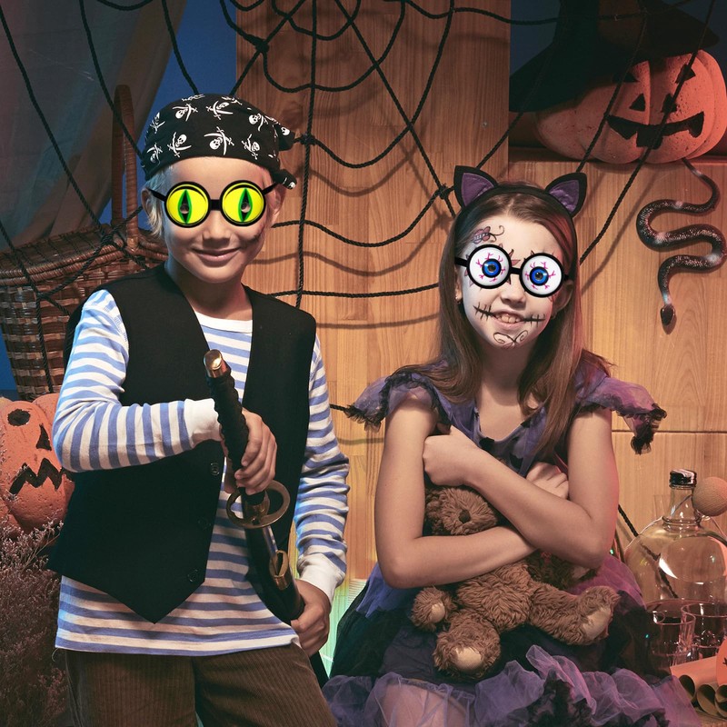 [seimeinoki] 3個セット ハロウィン メガネ 眼鏡 コスプレ パーティーメガネ ハロウィン めがね 飾り