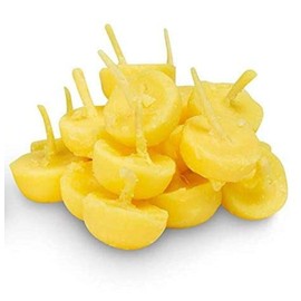 Cow Ghee Diya Wicks - 60min Burning Time | Wax Free for Puja, Prayers in Temple, Church, Gurudwara | Pack of 25