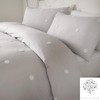 Appletree Dot Garden 100% Cotton Duvet Cover Set, Silver with