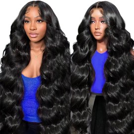 30 Inch 13x6 Lace Front Wigs Human Hair 180% Density Body Wave Frontal Wigs Pre Plucked with Baby Hair 13x6 HD Glueless Lace Wig Human Hair for Women Natural Color Free Part