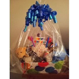 CAN Birthday Gift Baskets mainly for kids, but can be easily upgraded for adults.