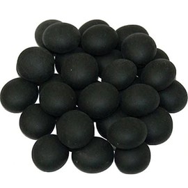 Chessex Glass Gaming Stones: Black Opal Frosted (40)