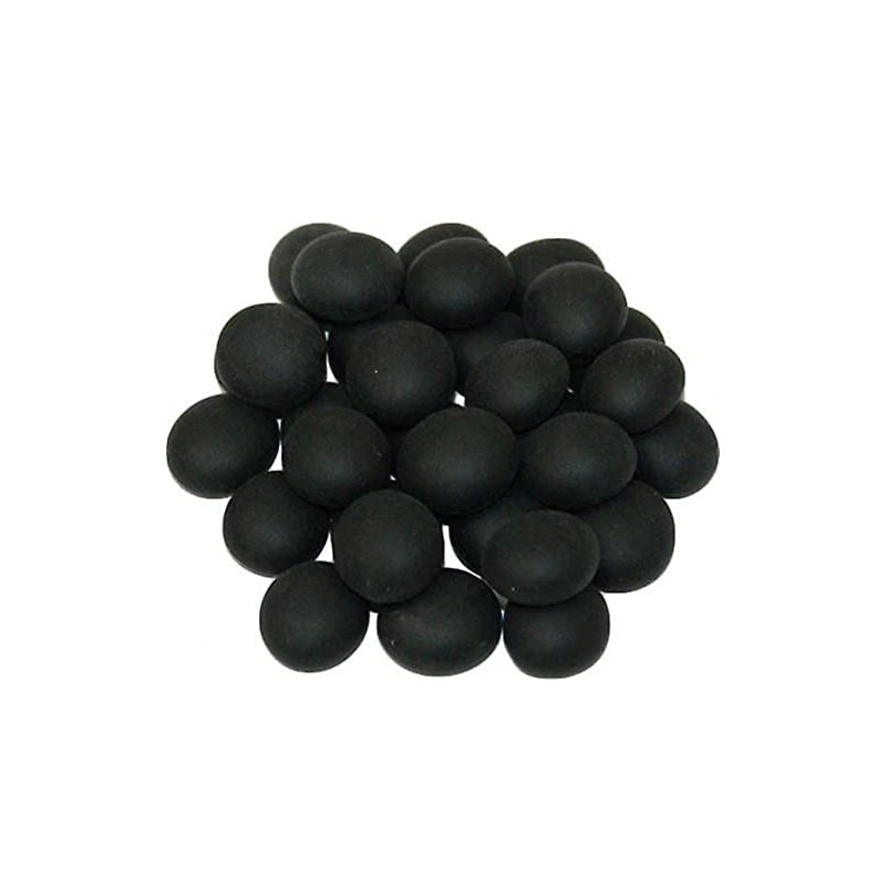 Chessex Glass Gaming Stones: Black Opal Frosted (40)