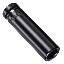 Juttzzei 1/2 Inch Drive 14mm Deep Impact Socket - Heat-Treated CR-V Steel, 78mm Length, 6-Point Metric Sizes for Car & Home Repair